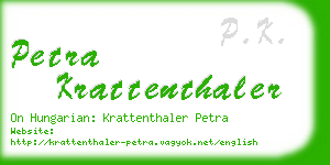 petra krattenthaler business card